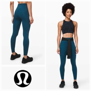 LULULEMON Fast And Free Tight II 25" *Non-Reflective Nulux Night Diver Size 4